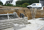 Réalisation des fondations à Vandelicourt
